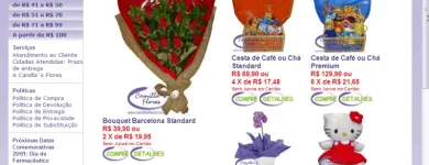 Imagem 2 da empresa FLORICULTURA CAMILLA´S FLORES ONLINE, CESTAS E PRESENTES Floriculturas - Artigos em Santos SP